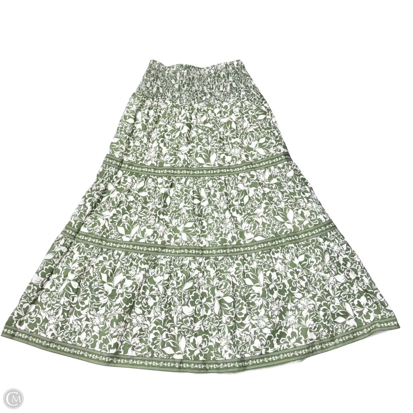 Skirt Maxi By Cartolina In Green & White, Size: Xs