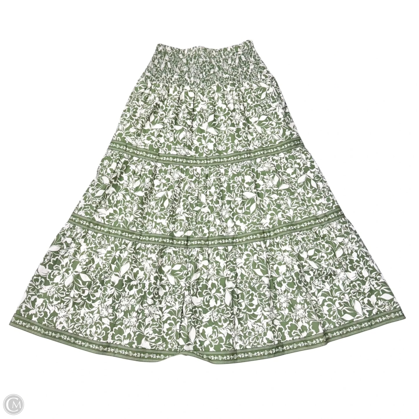 Skirt Maxi By Cartolina In Green & White, Size: Xs
