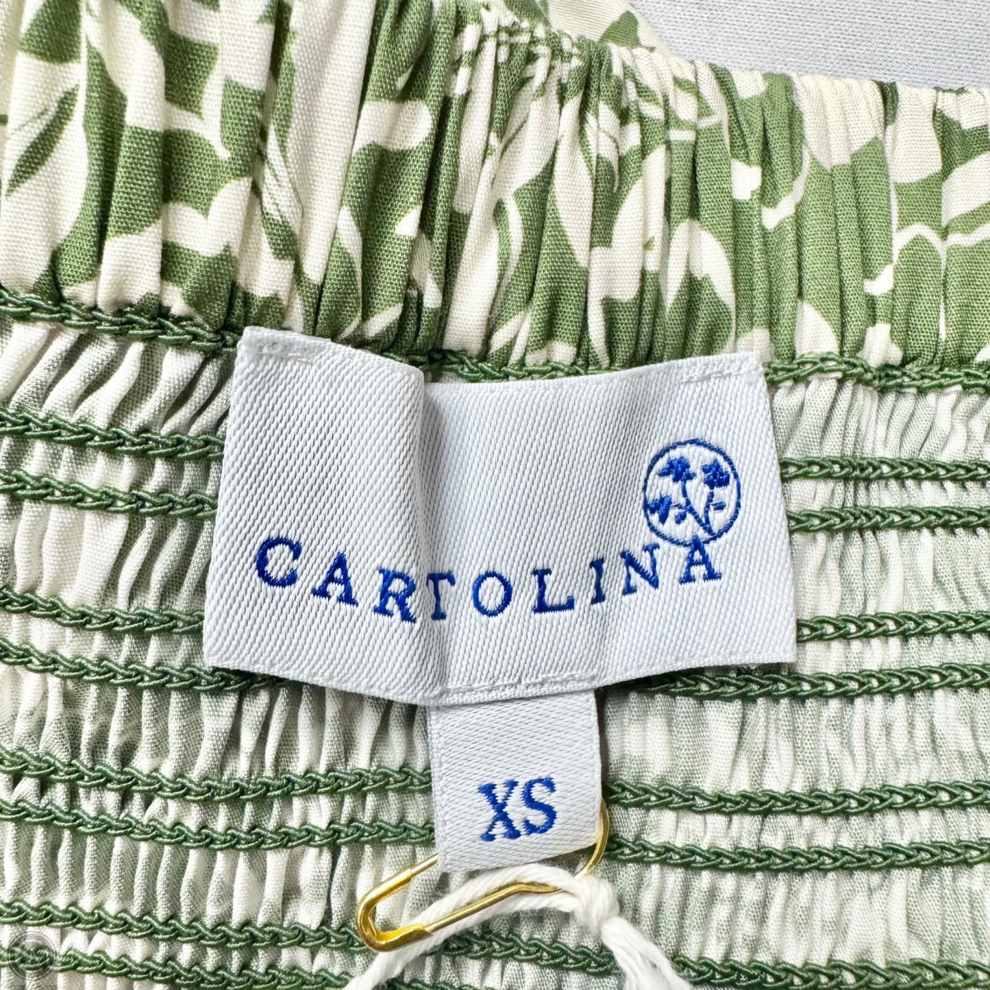 Skirt Maxi By Cartolina In Green & White, Size: Xs