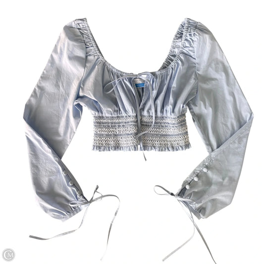 Top Long Sleeve By Cartolina In Blue, Size: M