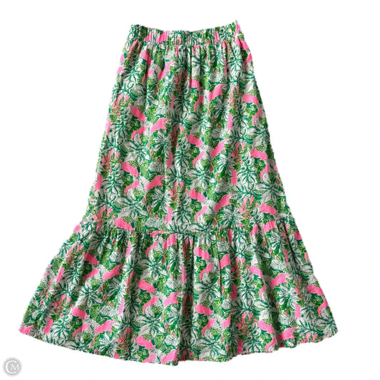Skirt Designer By Lilly Pulitzer In Green & Pink, Size: 0