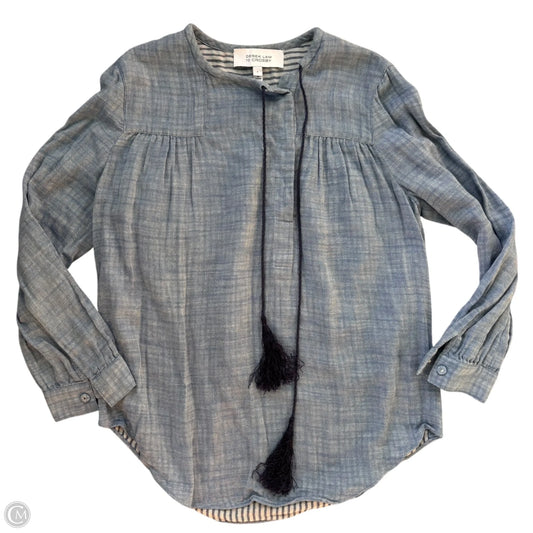 Top Long Sleeve Designer By Derek Lam In Blue, Size: S