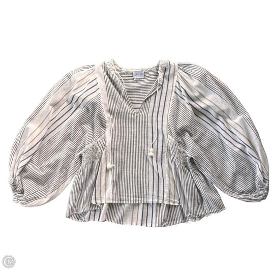 Top Long Sleeve By Saylor In Striped Pattern, Size: M