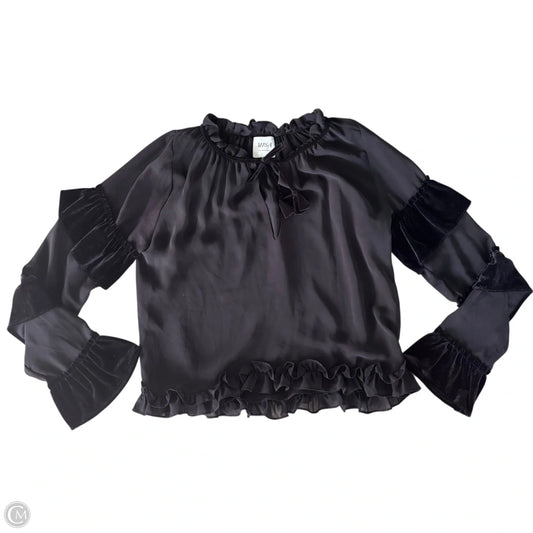 Blouse Designer By Misa In Black, Size: S