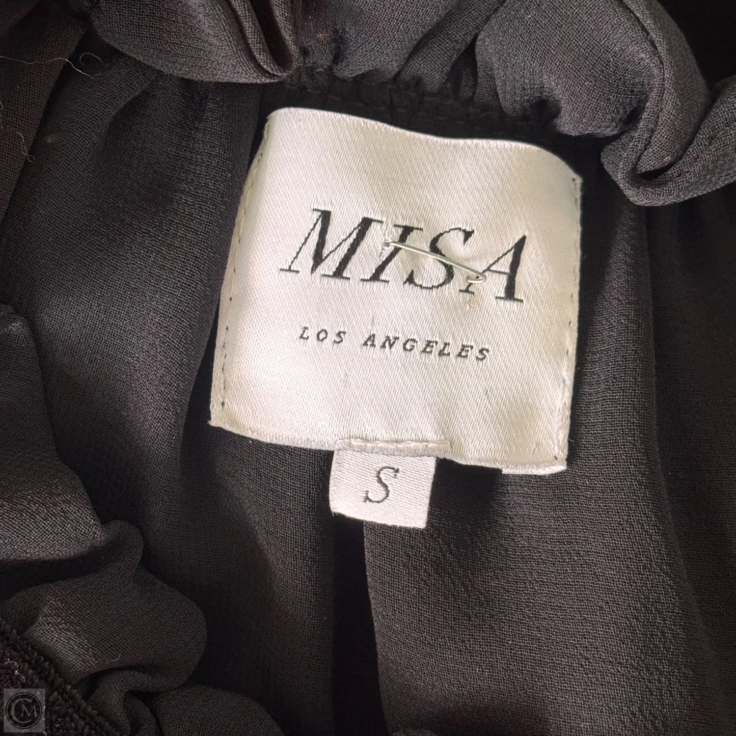 Blouse Designer By Misa In Black, Size: S