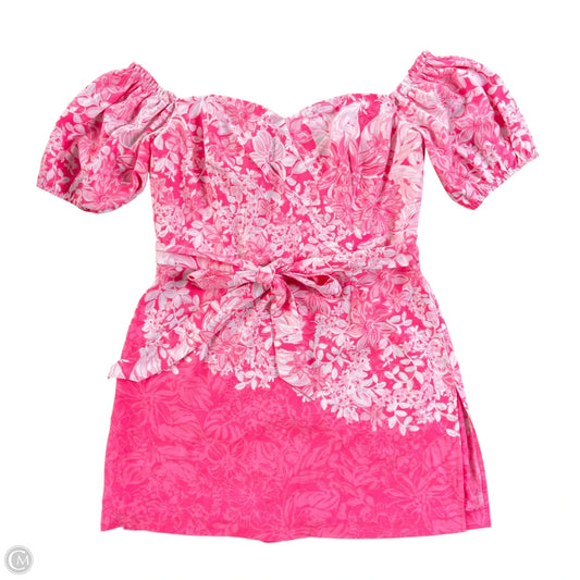 Romper Designer By Lilly Pulitzer In Floral Print, Size: Xl