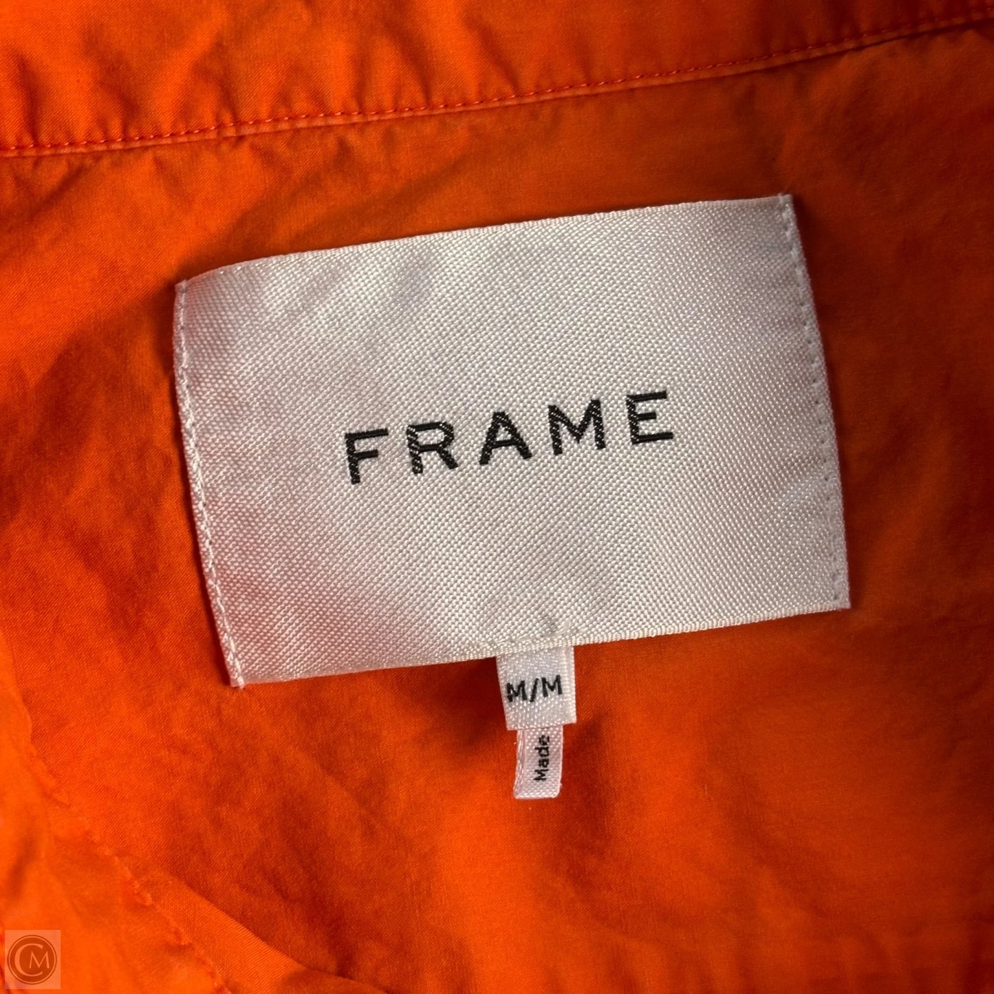 Top Long Sleeve By Frame In Orange, Size: M
