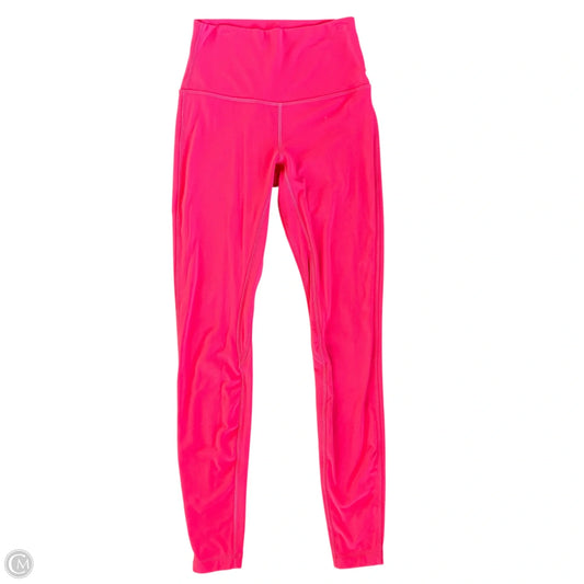 Athletic Leggings By Lululemon In Pink, Size: S