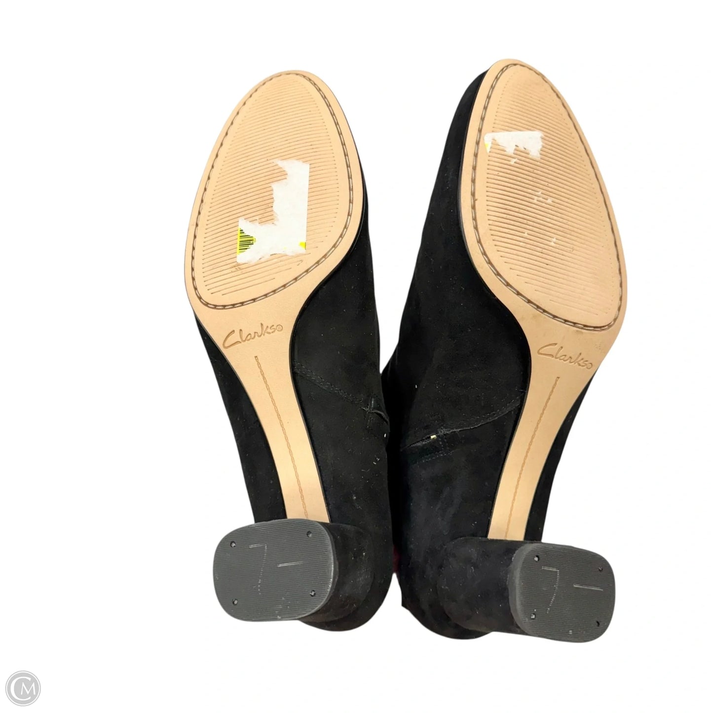 Boots Leather By Clarks In Black, Size: 10