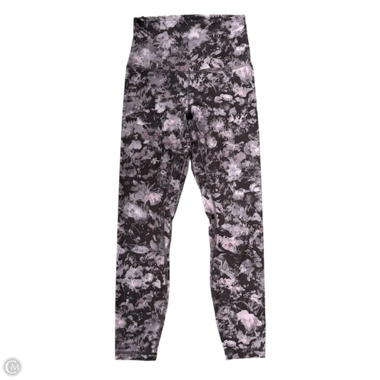 Athletic Leggings By Lululemon In Grey & Purple, Size: S