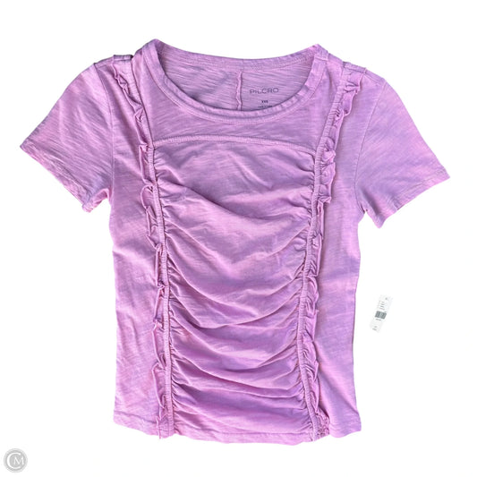 Top Short Sleeve By Pilcro In Purple, Size: Xxs