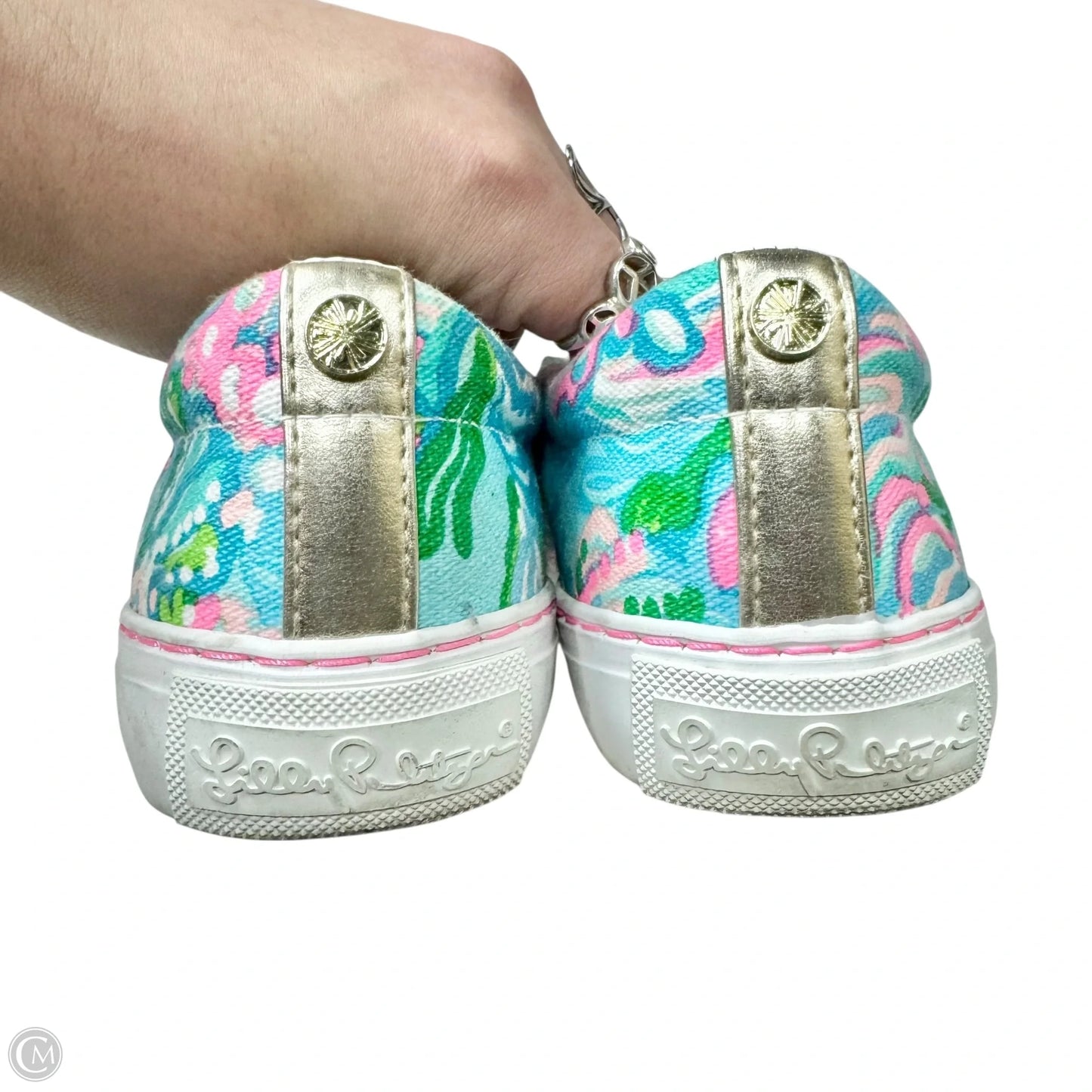 Shoes Designer By Lilly Pulitzer In Blue & Pink, Size: 6