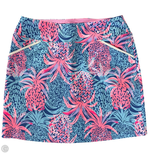 Skort Designer By Lilly Pulitzer In Blue & Pink, Size: 4