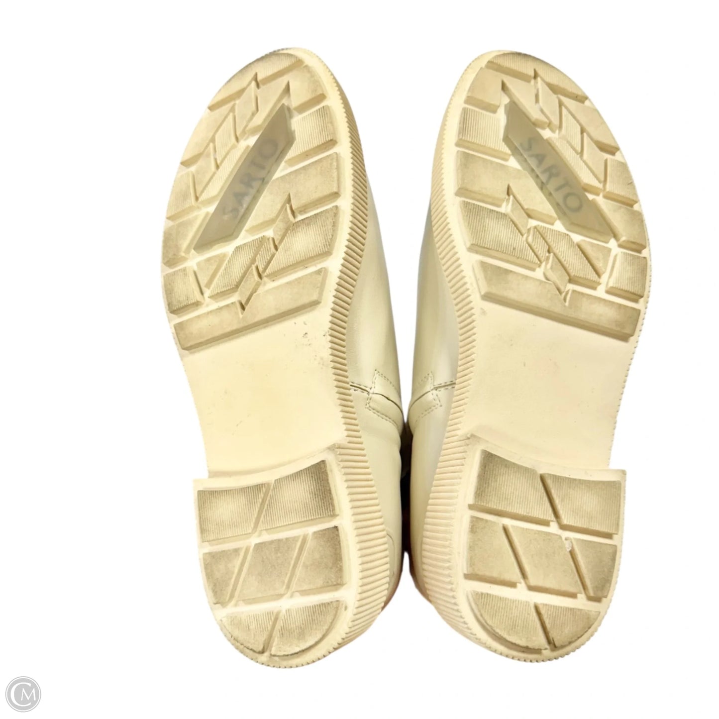 Boots Ankle Flats By Franco Sarto In Cream, Size: 9.5