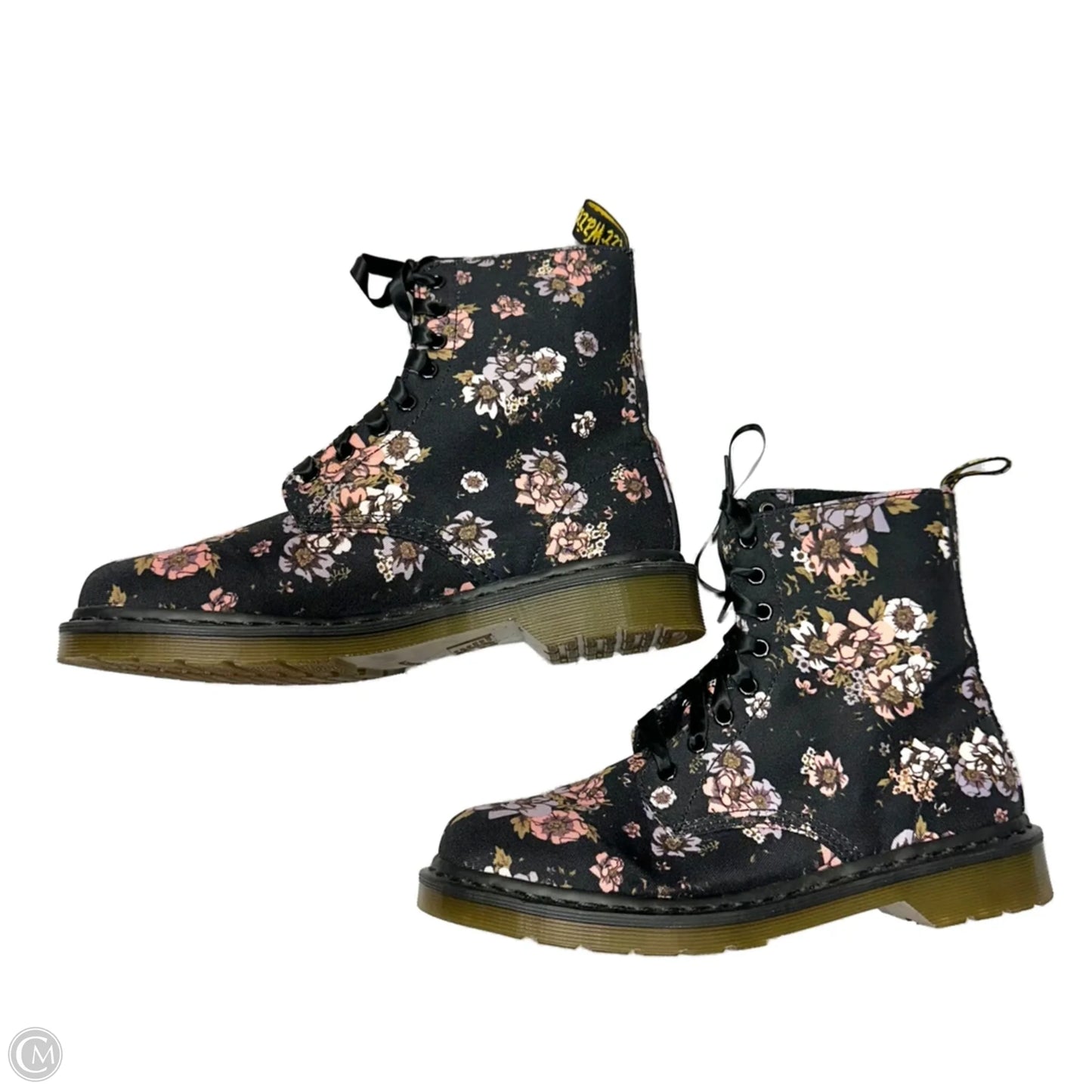 Boots Ankle Flats By Dr Martens In Floral Print, Size: 10