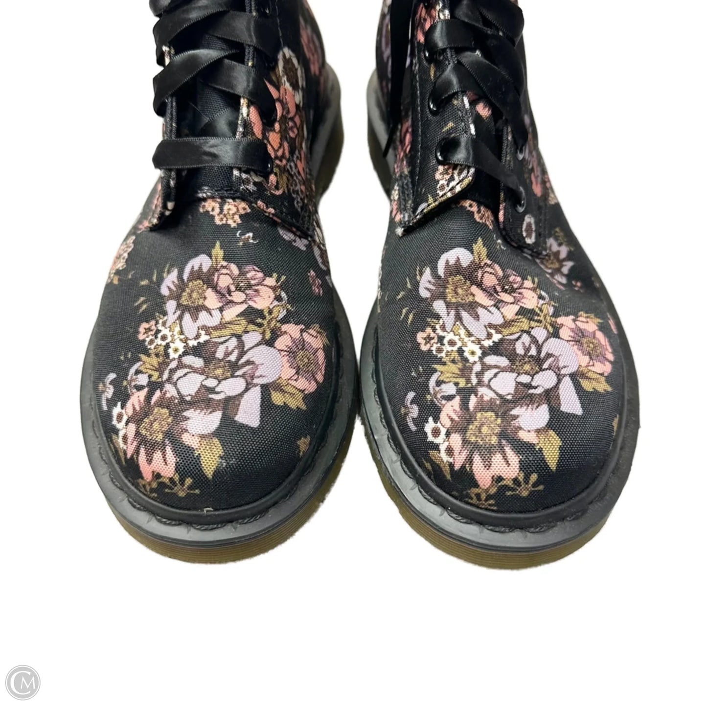 Boots Ankle Flats By Dr Martens In Floral Print, Size: 10