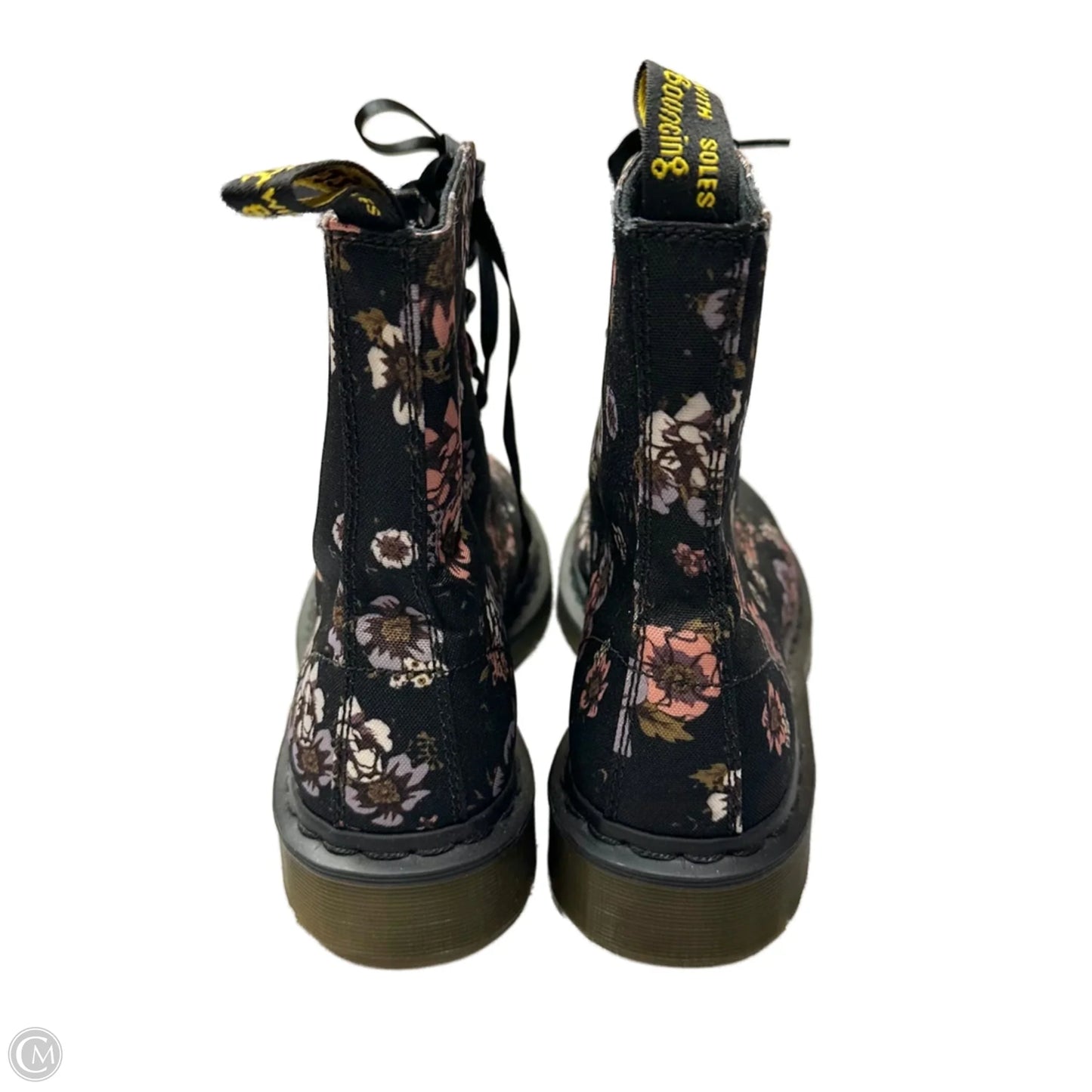 Boots Ankle Flats By Dr Martens In Floral Print, Size: 10