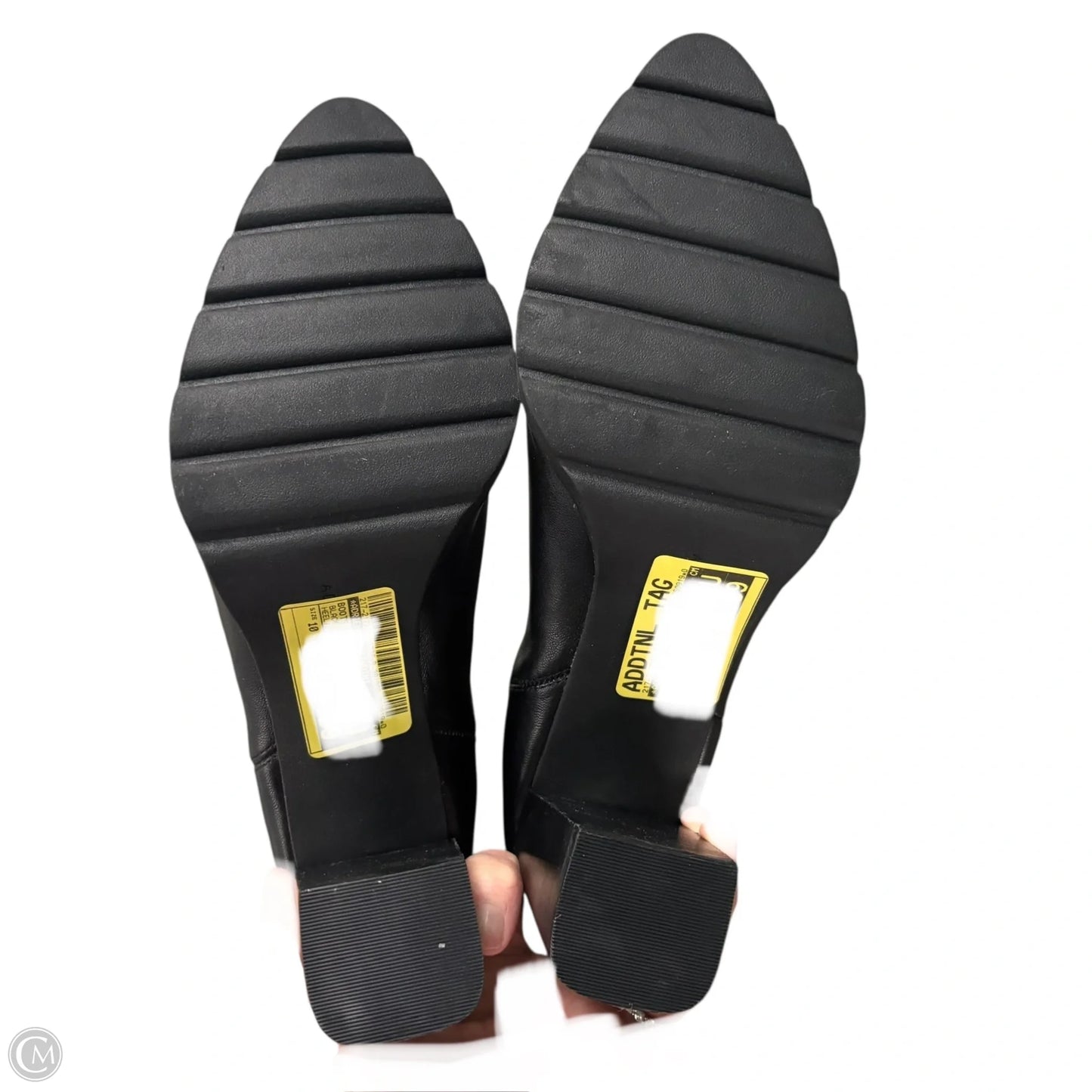 Boots Leather By Adrienne Vittadini In Black, Size: 10