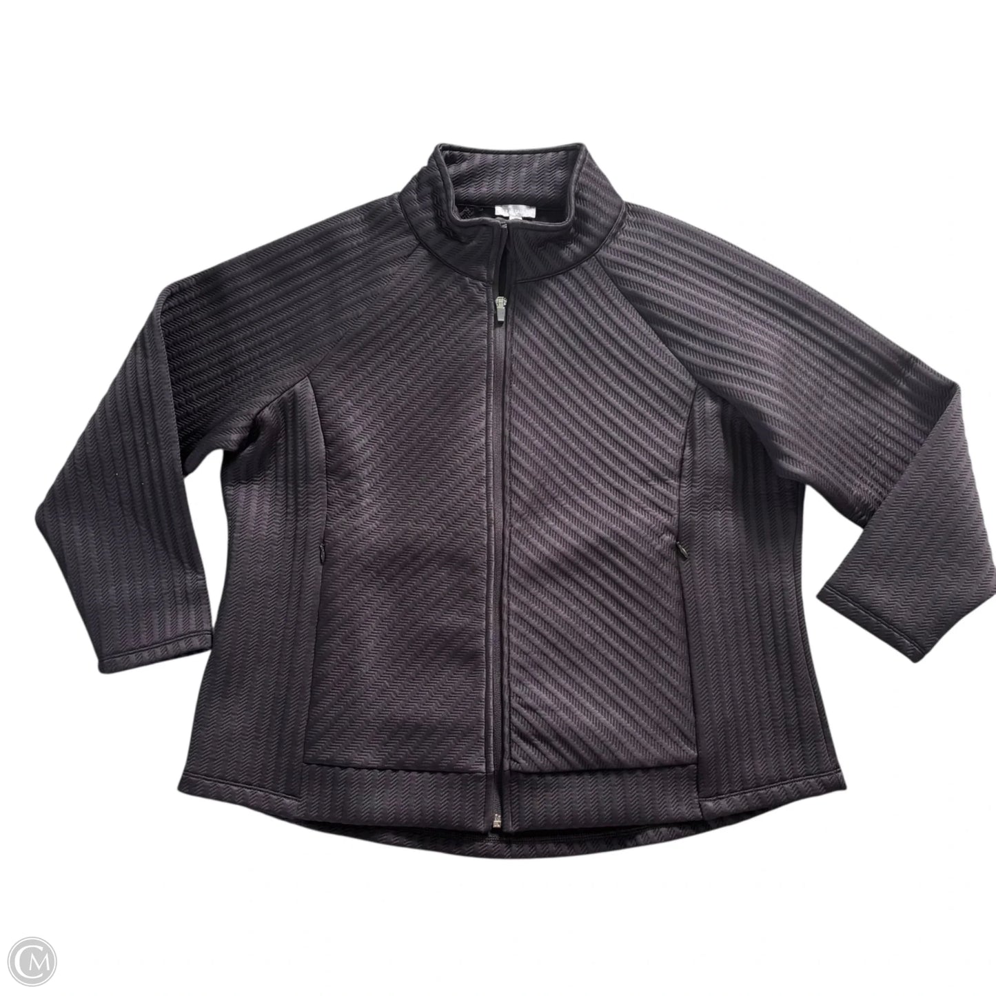 Athletic Jacket By Talbots In Black, Size: 1x
