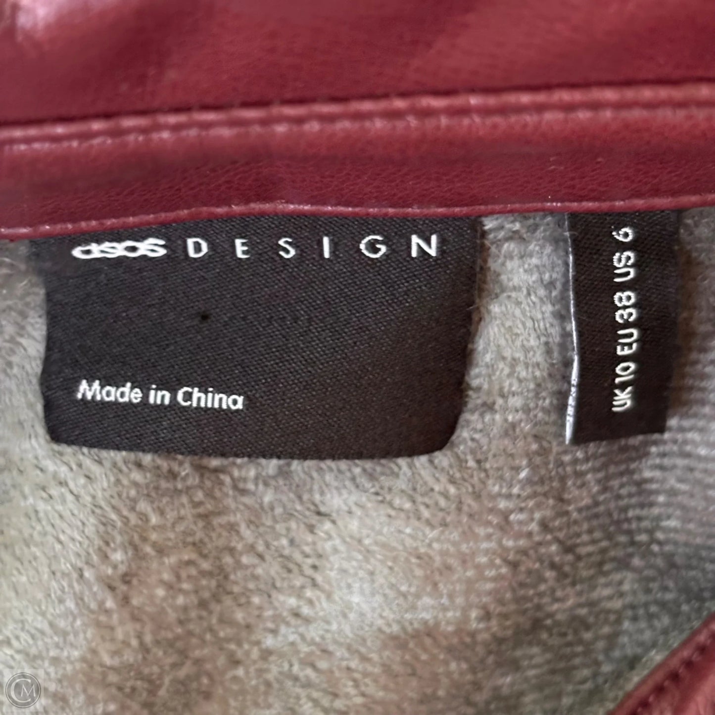 Jacket Other By Asos In Maroon, Size: S