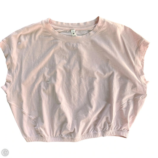 Athletic Top Short Sleeve By Lululemon In Pink, Size: M
