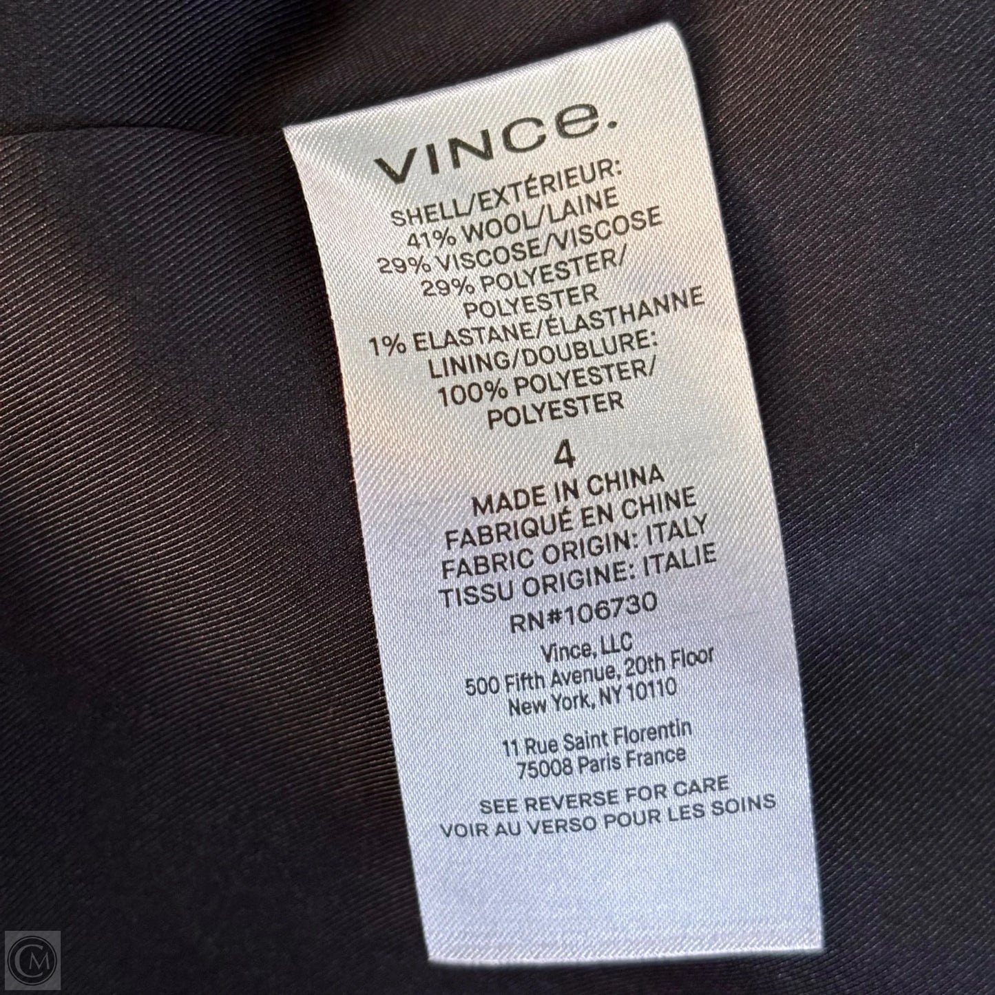 Blazer By Vince In Navy, Size: S