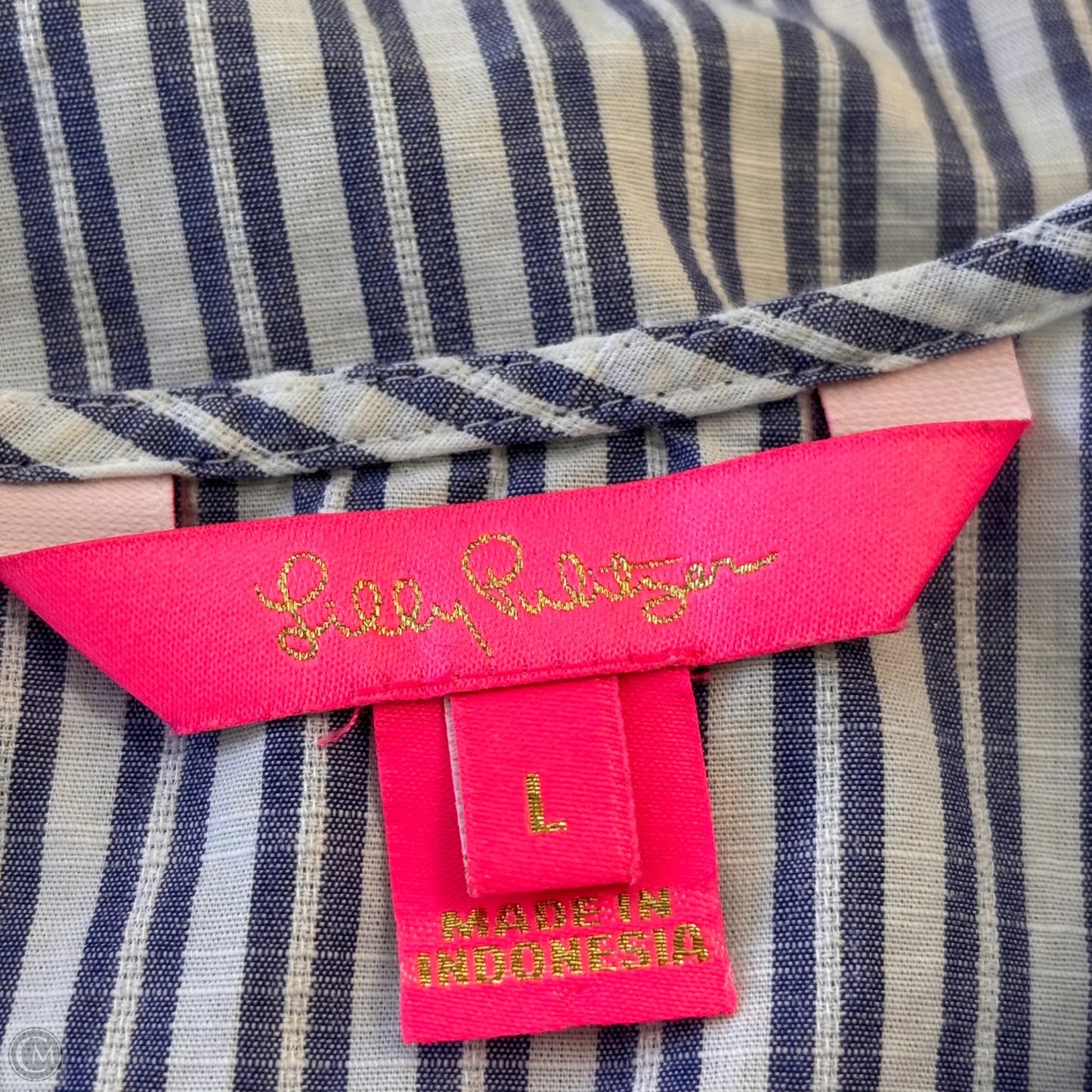 Top Sleeveless Designer By Lilly Pulitzer In Striped Pattern, Size: L