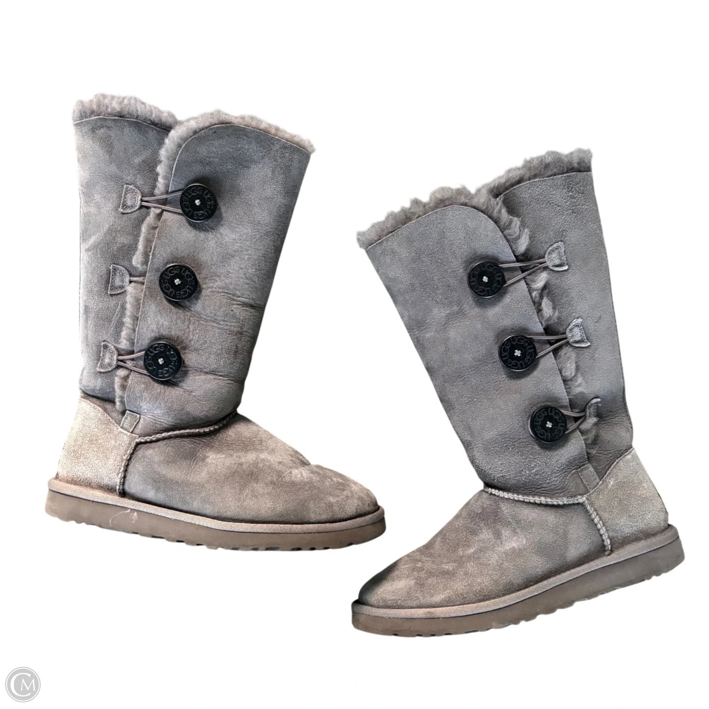 Boots Designer By Ugg In Grey, Size: 8