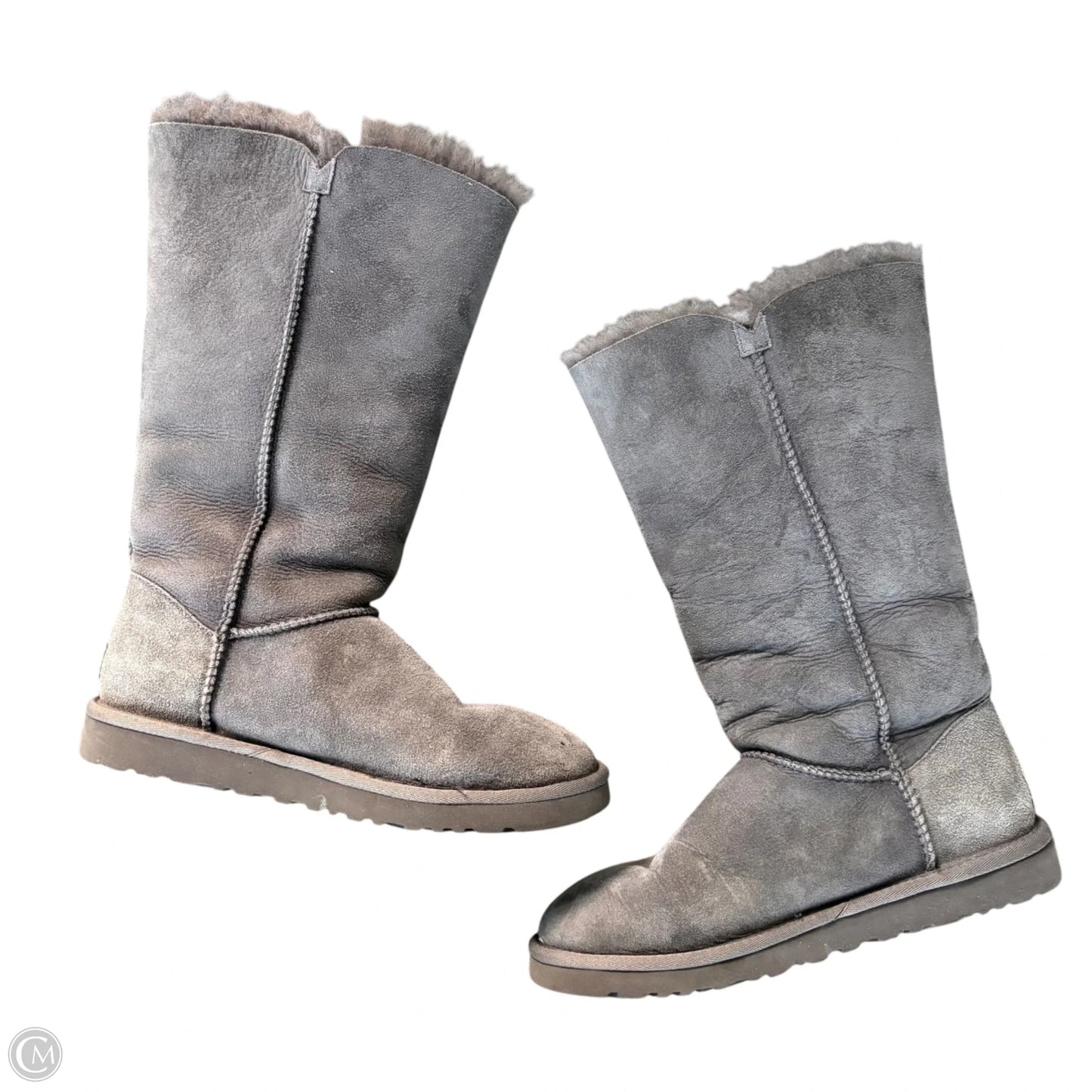 Boots Designer By Ugg In Grey, Size: 8