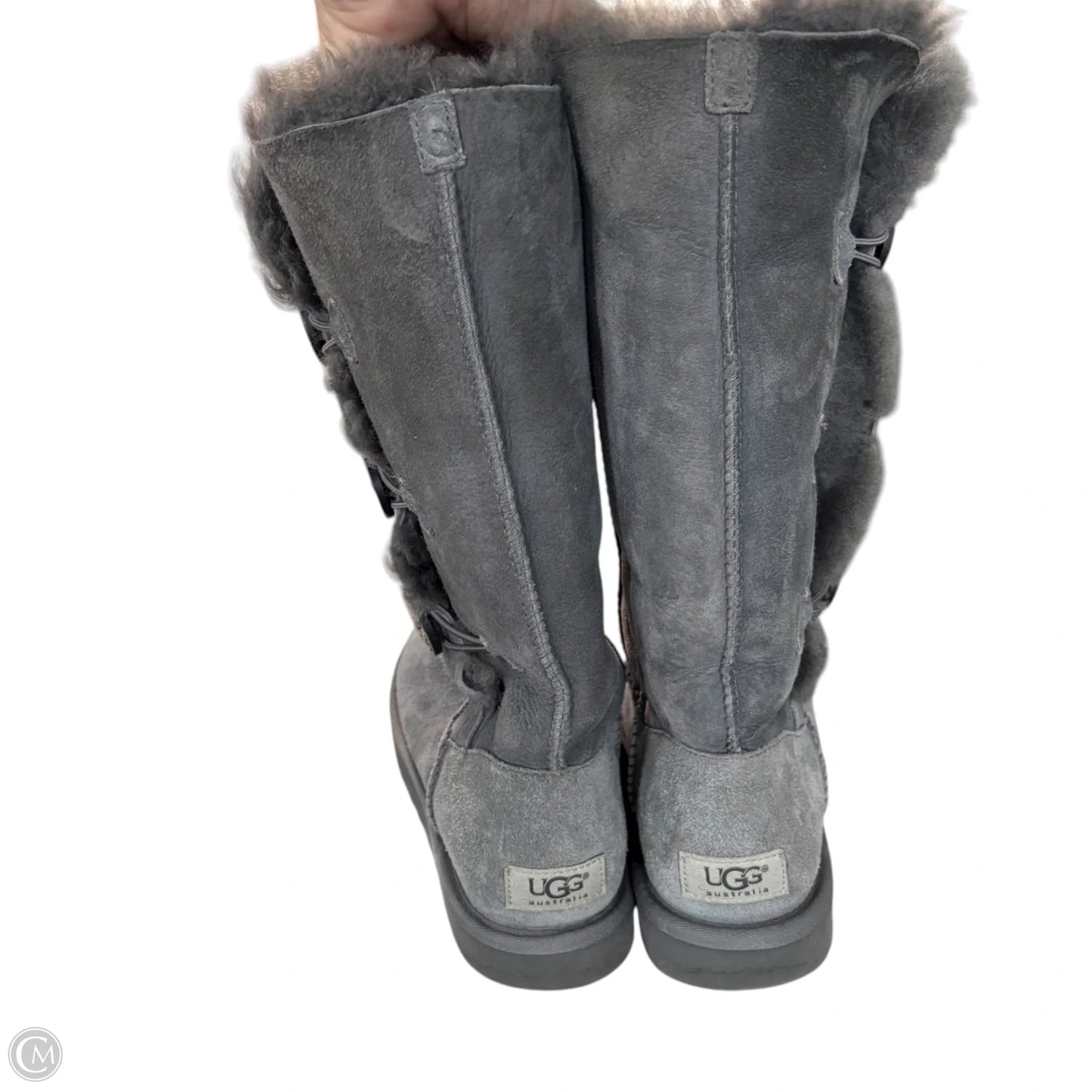 Boots Designer By Ugg In Grey, Size: 8