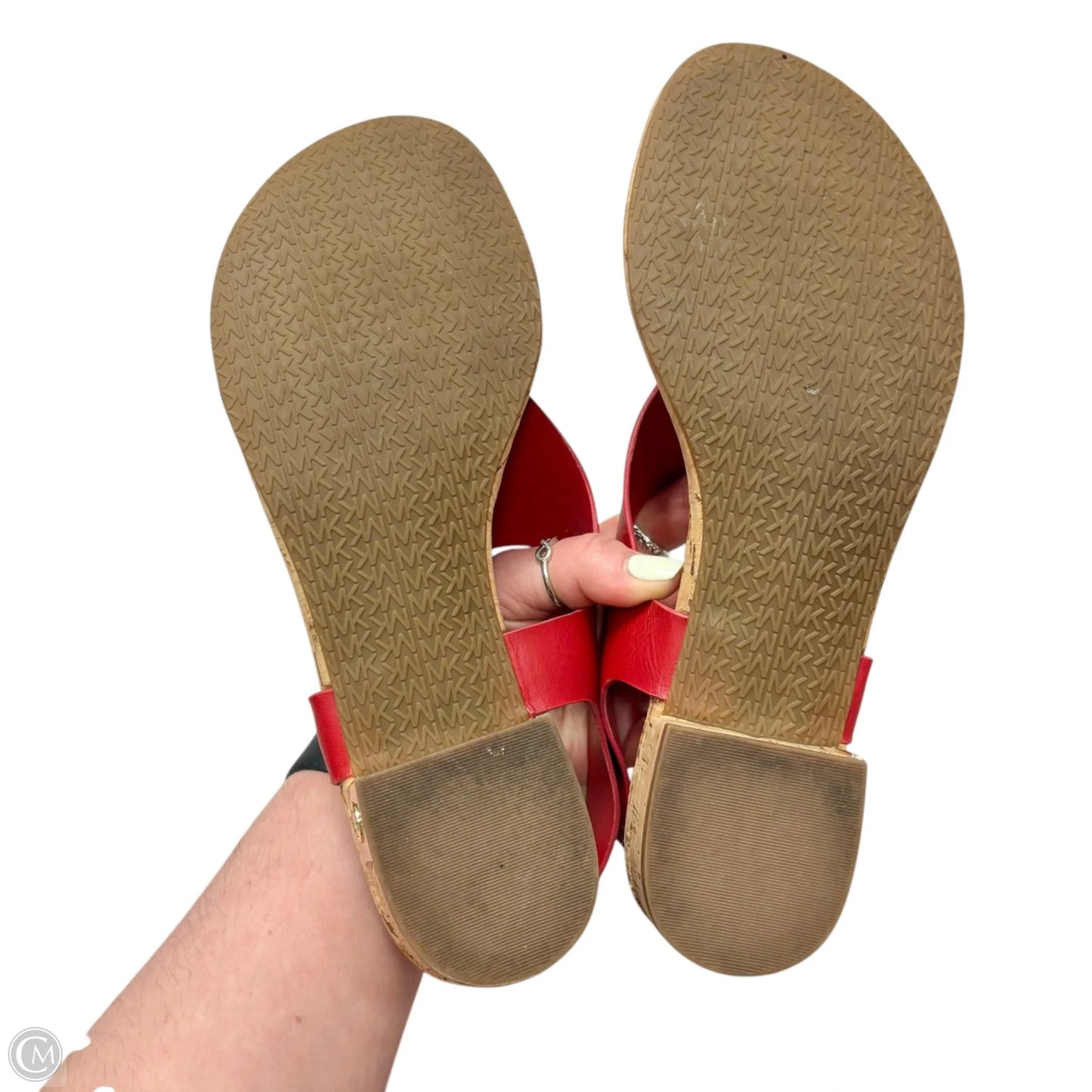 Sandals Heels Kitten By Michael By Michael Kors In Red, Size: 9.5