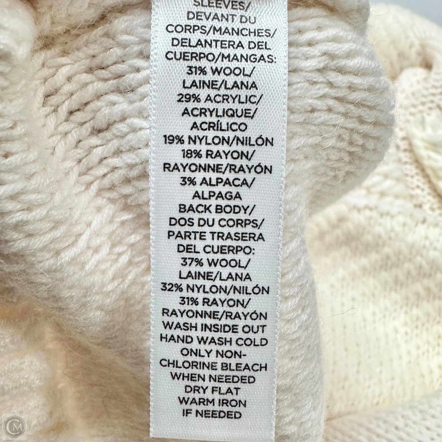 Sweater By Loft In Cream, Size: M