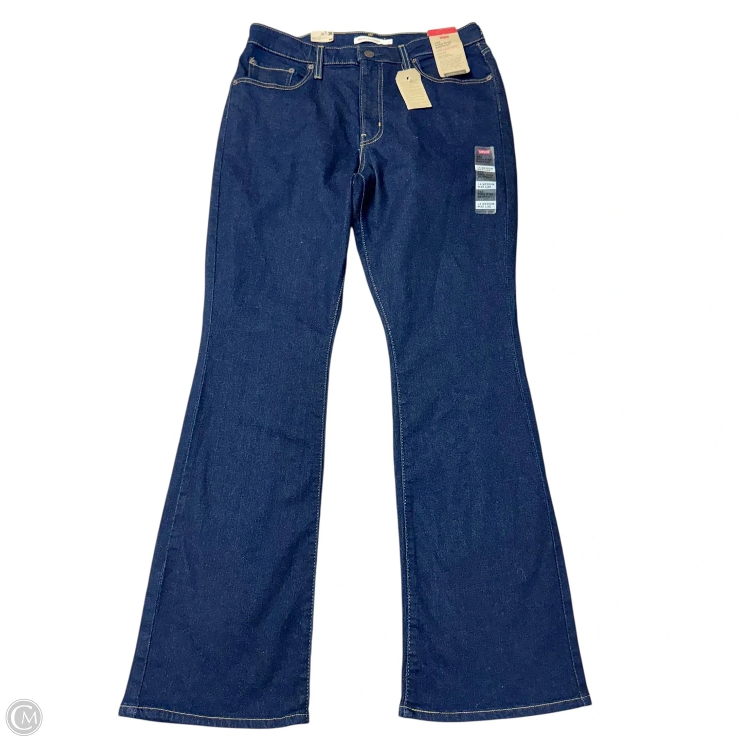 Jeans Boot Cut By Levis In Blue Denim, Size: 12