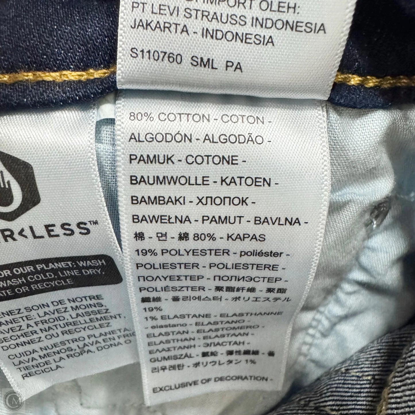 Jeans Boot Cut By Levis In Blue Denim, Size: 12