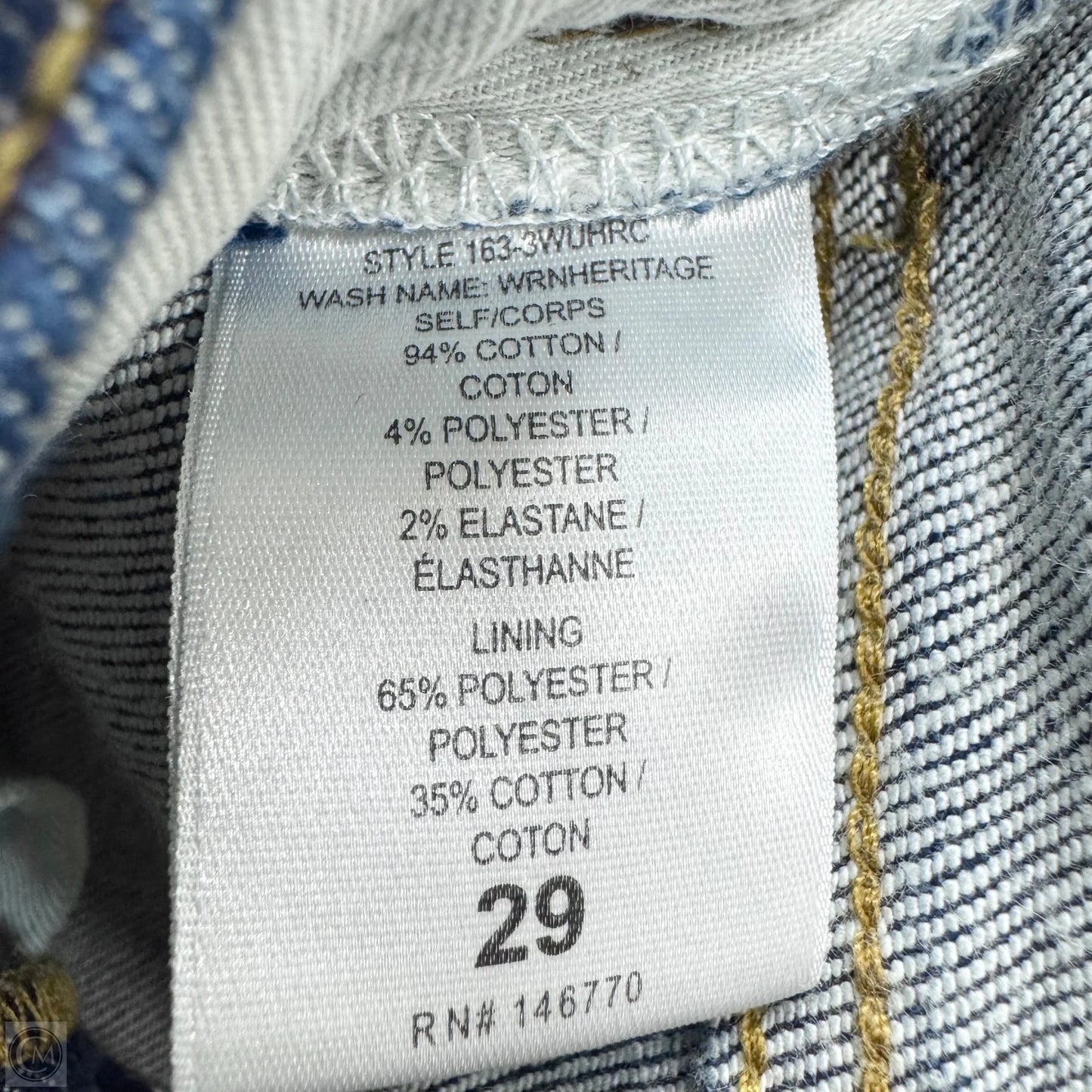 Jeans Straight By Re/Done In Blue Denim, Size: 8