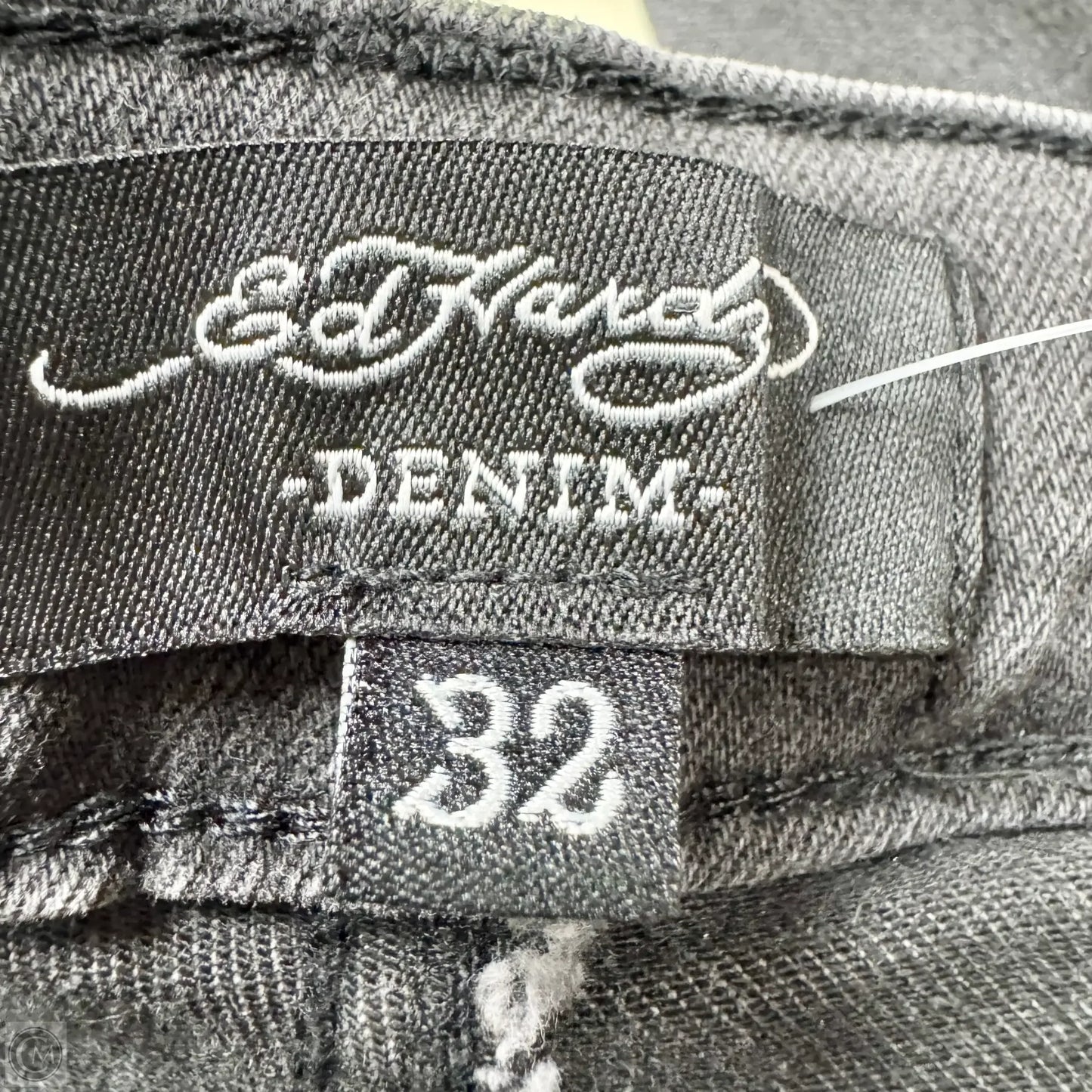 Jeans Wide Leg By Ed Hardy In Grey Denim, Size: 14