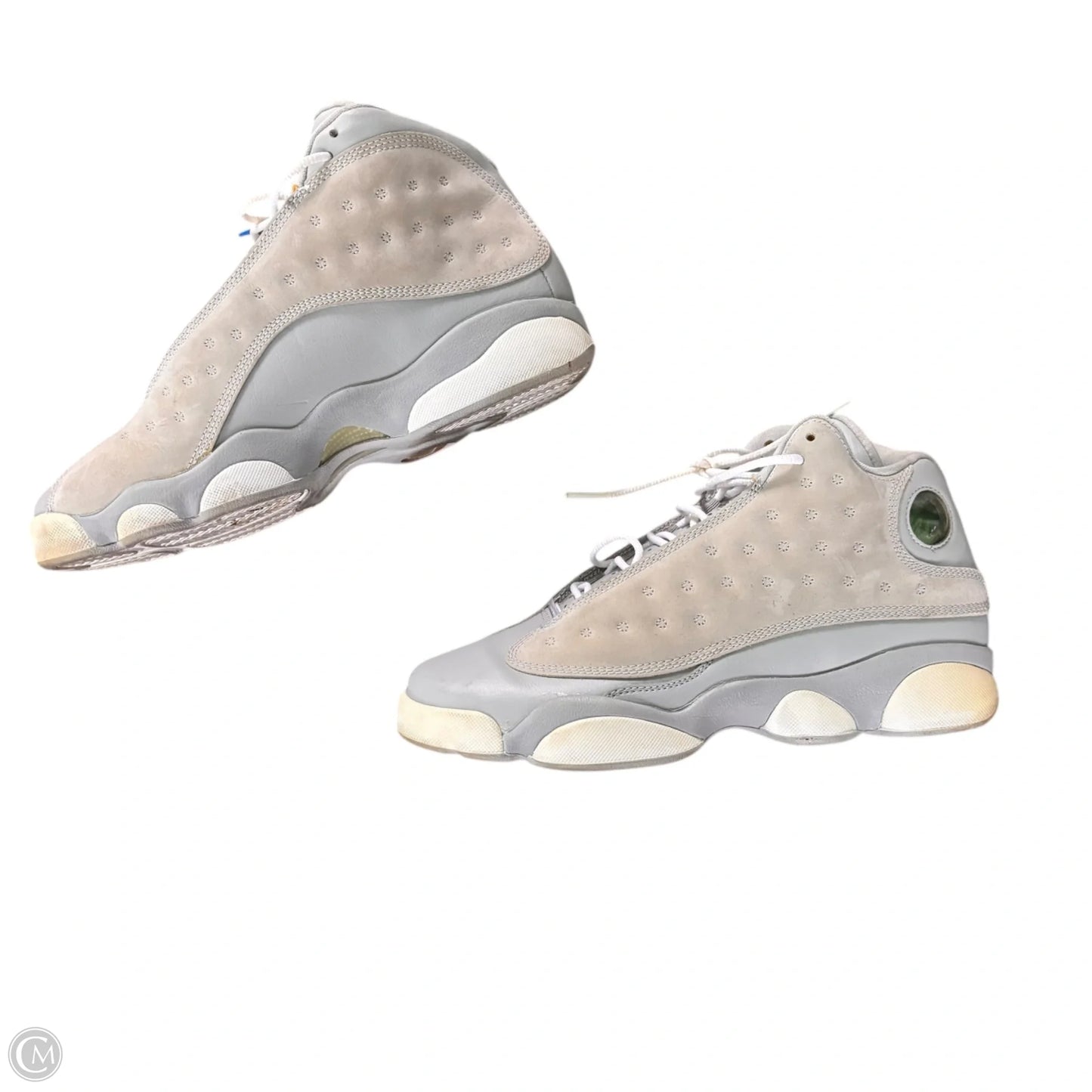 Shoes Luxury Designer By Jordan In Grey, Size: 9.5