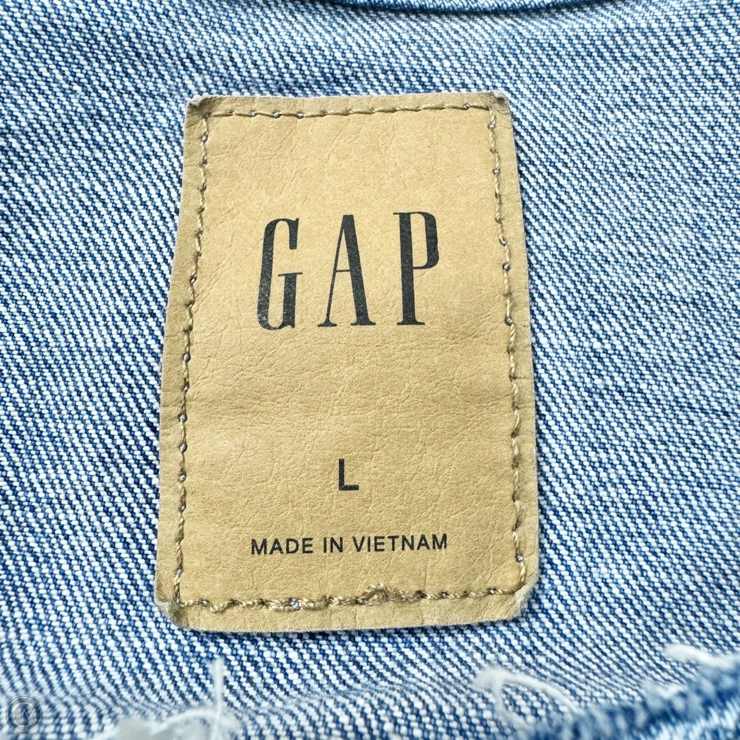 Jacket Denim By Gap In Blue Denim, Size: L