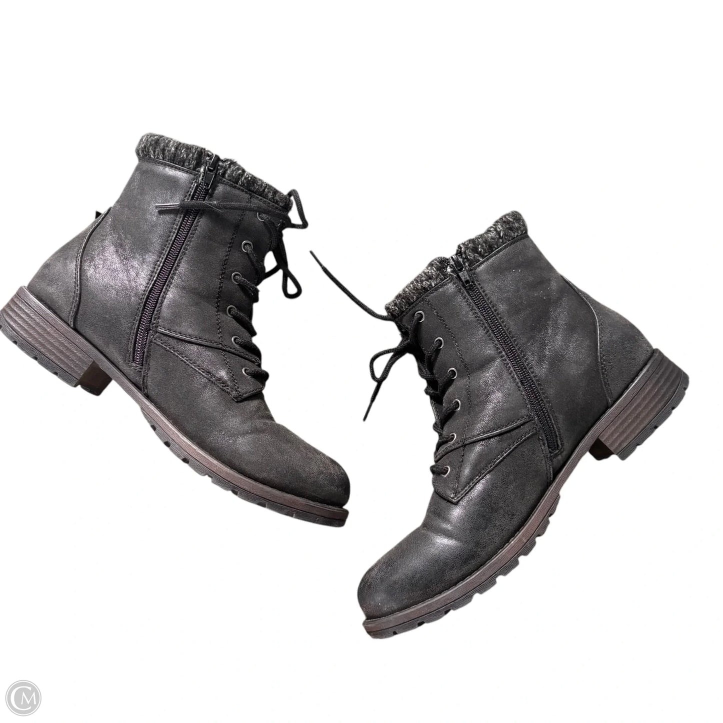 Boots Combat By Crown Vintage In Black, Size: 10