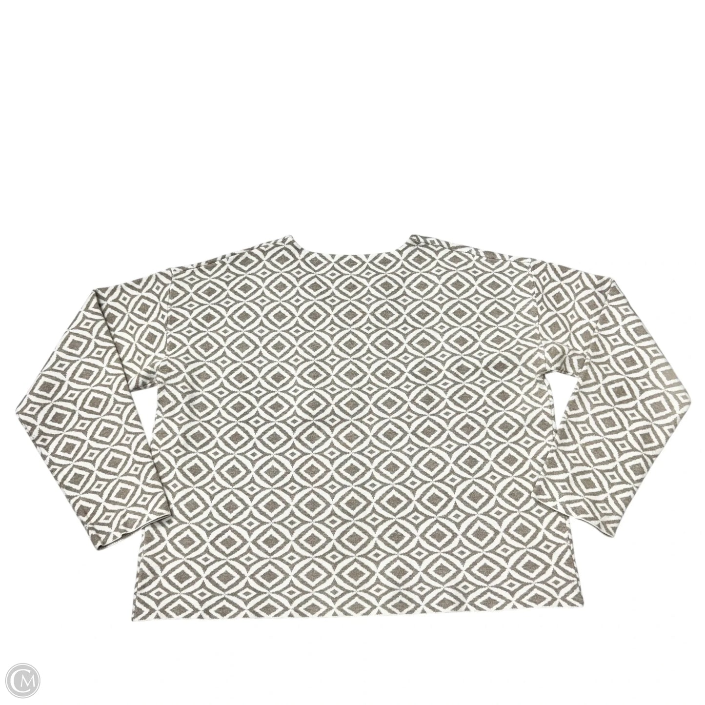 Sweater By H For Halston In Brown & Cream, Size: Xl