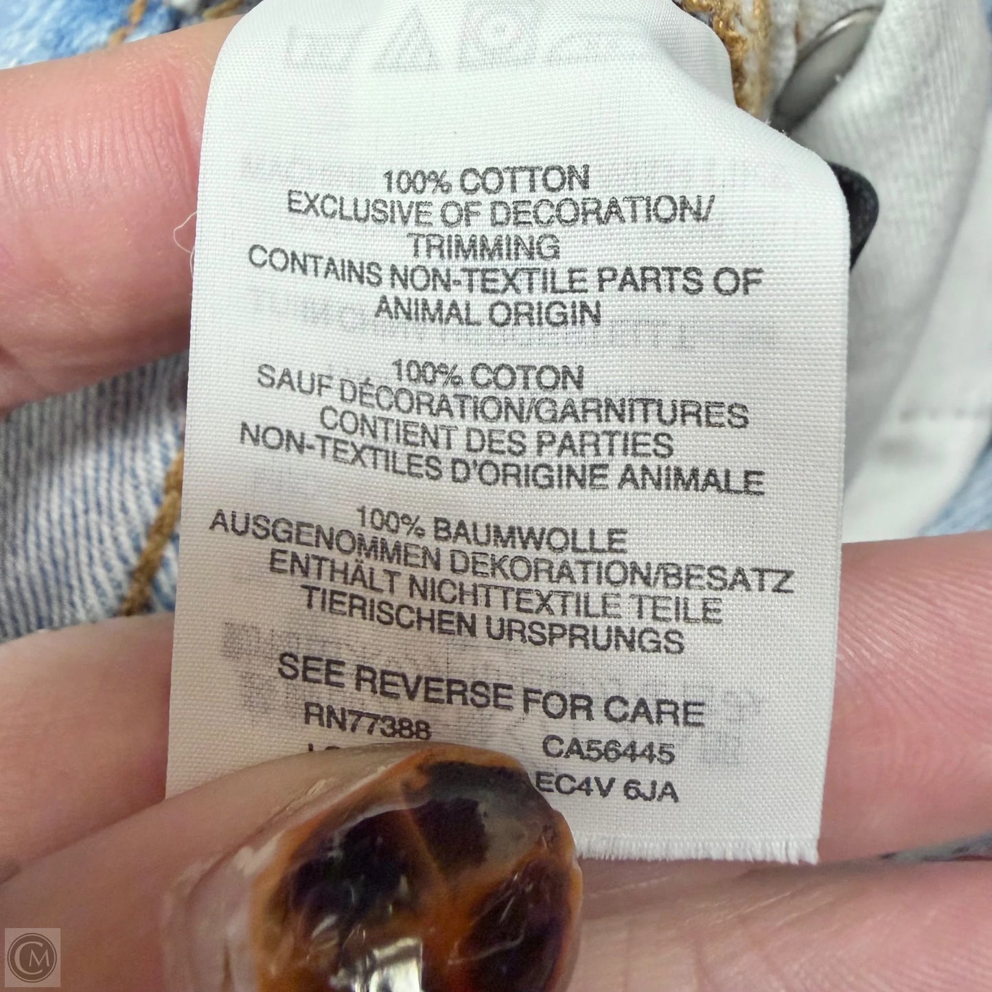 Jeans Straight By Madewell In Blue Denim, Size: 8