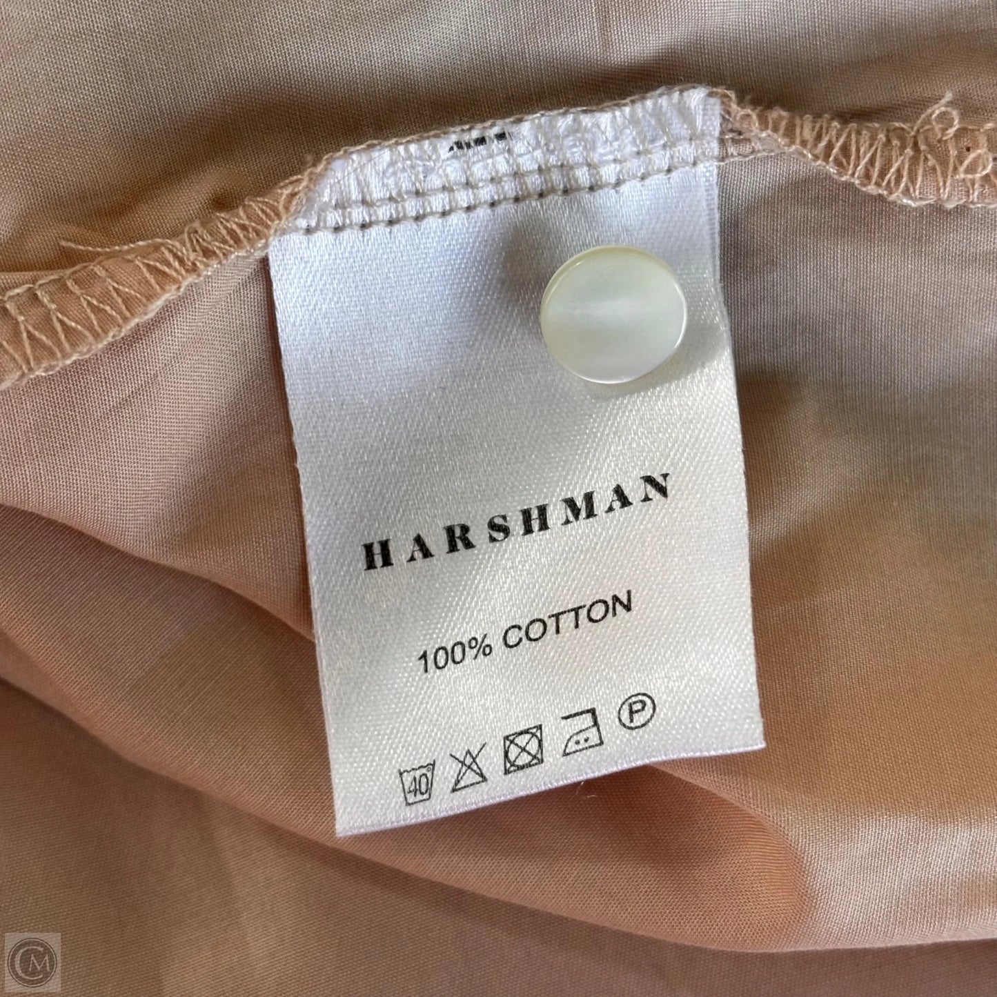 Tunic Long Sleeve By Hardhman In Tan & White, Size: 2x