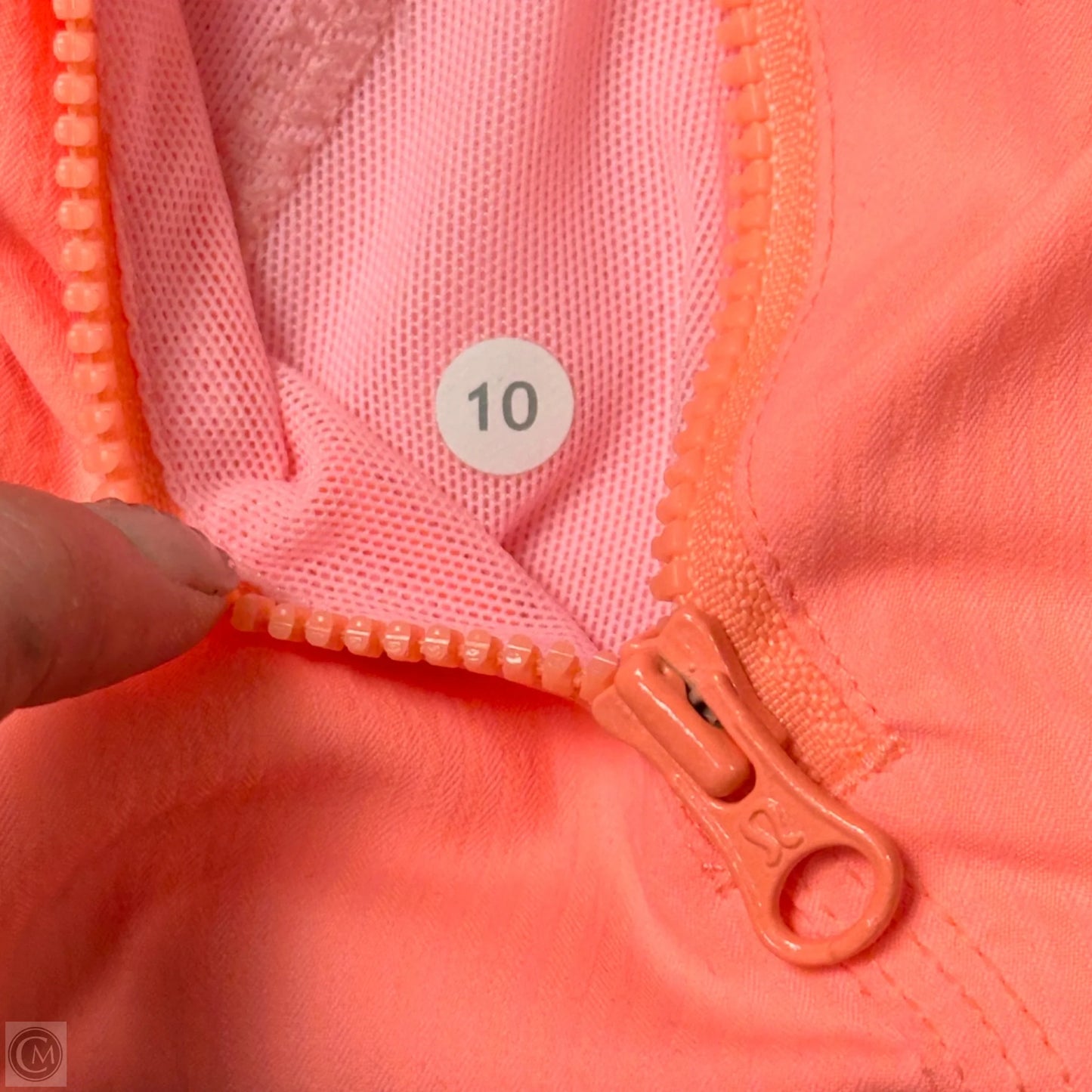 Athletic Jacket By Lululemon In Orange, Size: M