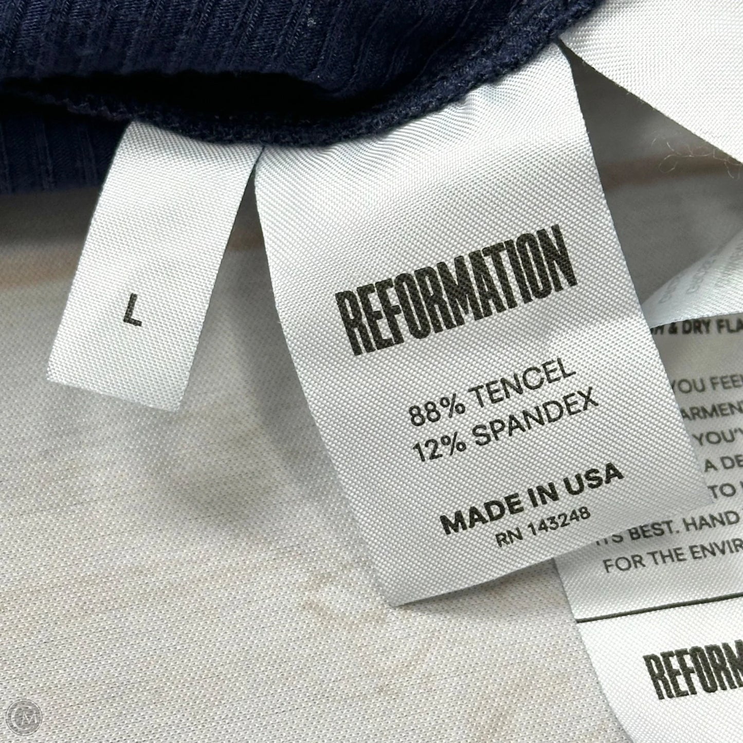 Dress Casual Midi By Reformation In Navy, Size: L