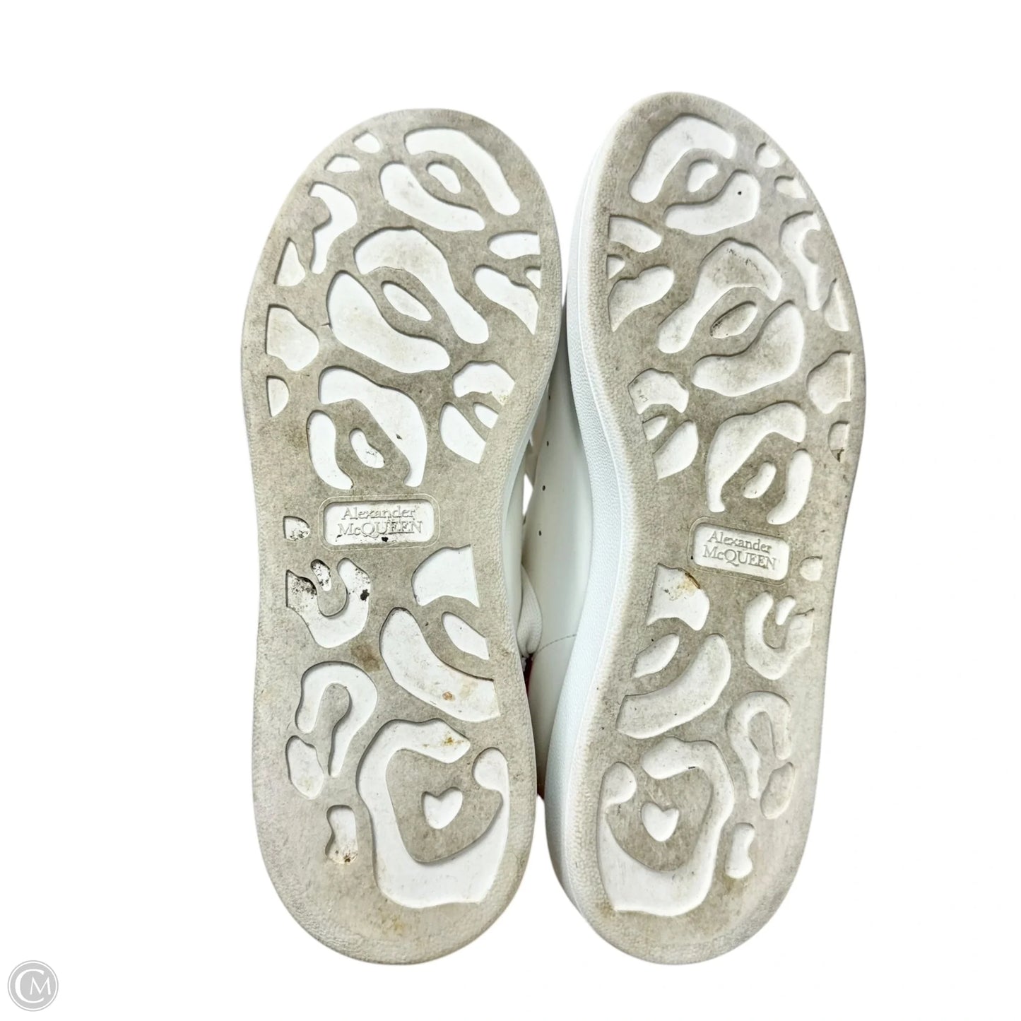 Shoes Luxury Designer By Alexander Mcqueen In Red & White, Size: 9.5