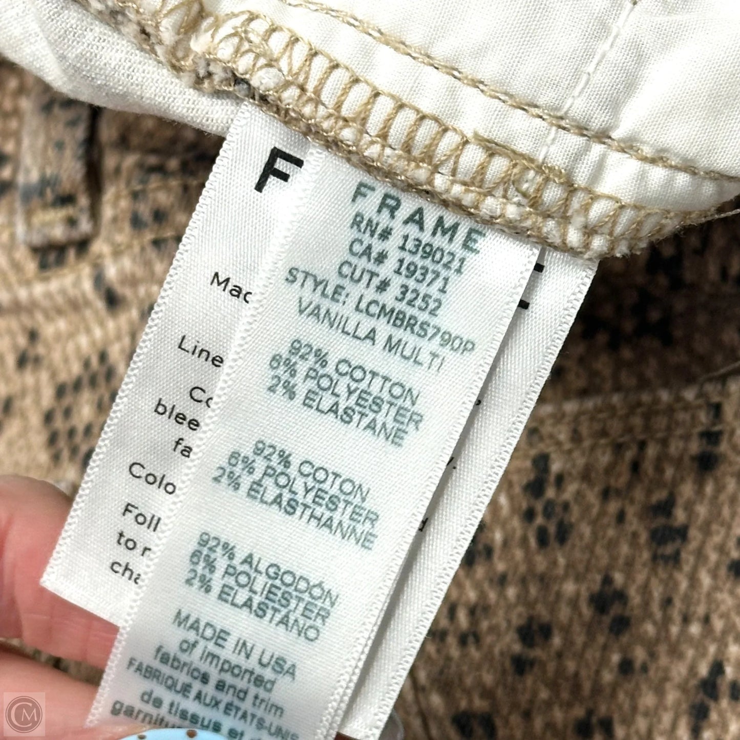 Jeans Boot Cut By Frame In Animal Print, Size: 12