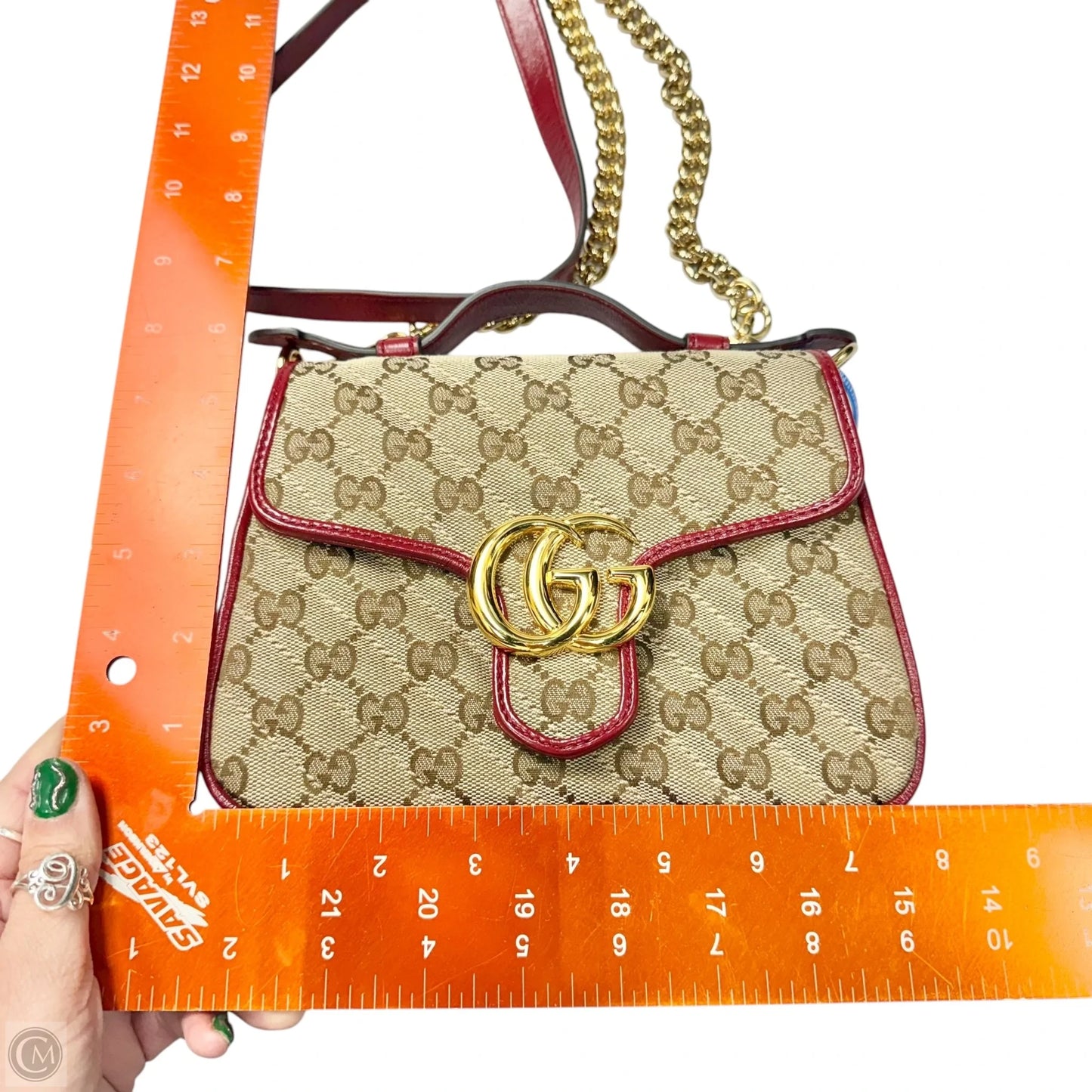 Crossbody Luxury Designer By Gucci, Size: Small