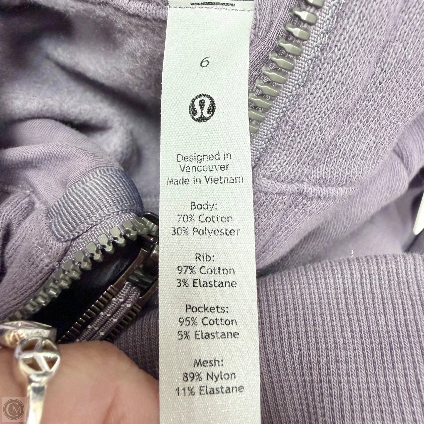 Athletic Jacket By Lululemon In Purple, Size: S