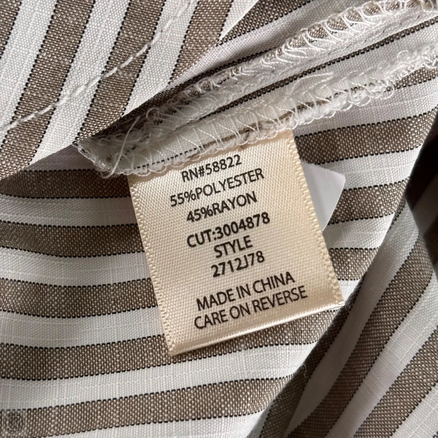 Top Long Sleeve By Max Studio In Striped Pattern, Size: Xl