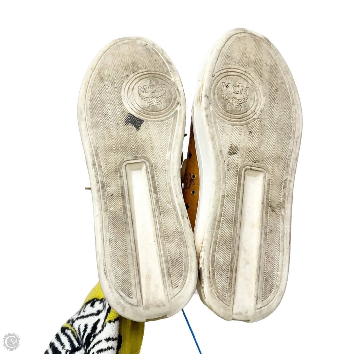 Shoes Luxury Designer By Mcm In Brown, Size: 9.5